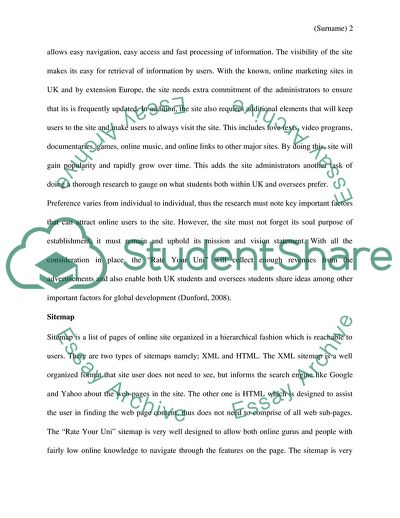 Rate Your Uni Website Analysis