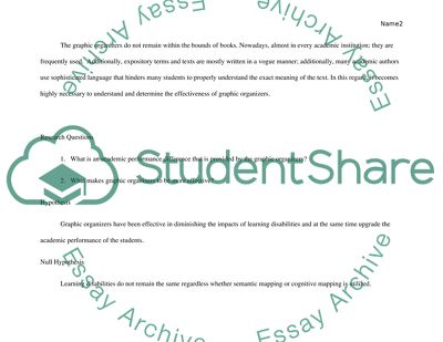 Determining the Effectiveness of Graphic Organizers