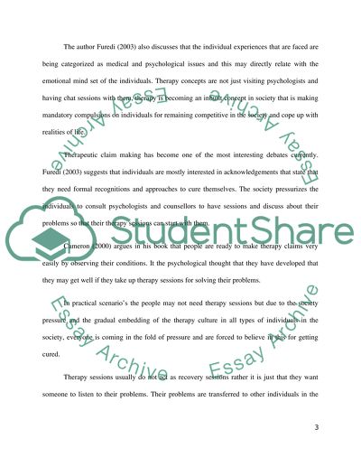 Therapy Culture Issues