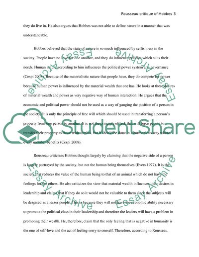 Analyse and assess Rousseau, Marx OR Nietzsches critique of Hobbes and/or Locke