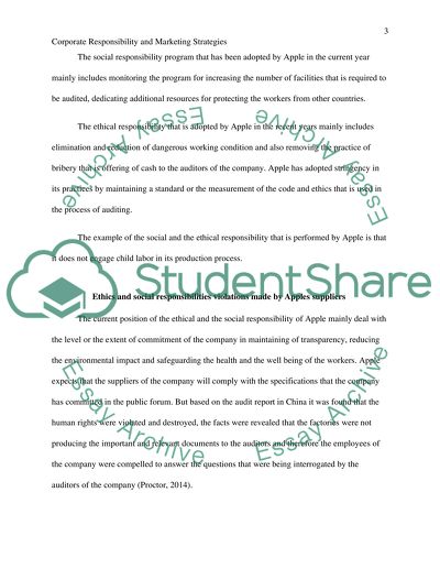 Social and Ethical Responsibility of Apple