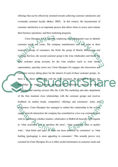 Quality Management Philosophies and Customer Satisfaction of Creta Olympias SA