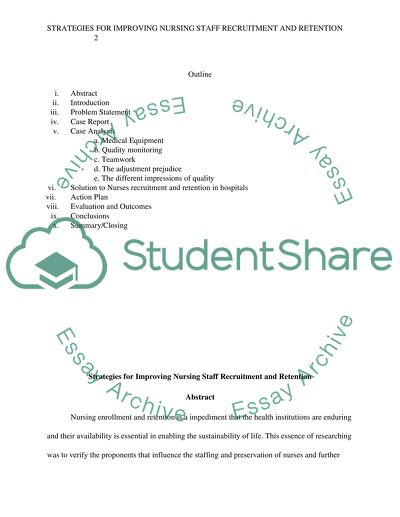 Strategies for Improving Nursing Staff Recruitment and Retention