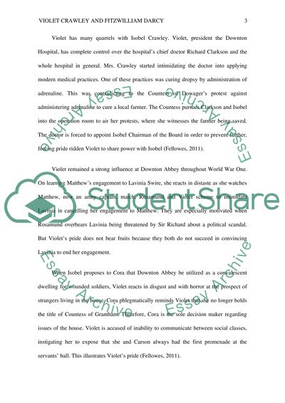 Violet Crawley and Fitzwilliam Darcy