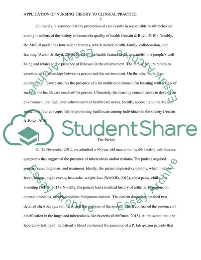 Application of Nursing Theory to Clinical Practice