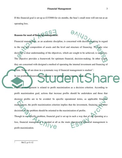 Reasons for Need of Financial Management