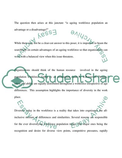 Advantages of workplace ageing population