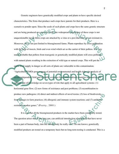 The dangers of genetically modified organisms