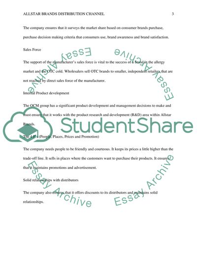 Allstar Brands Distribution Channel