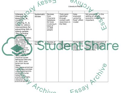 Literature Review Matrix