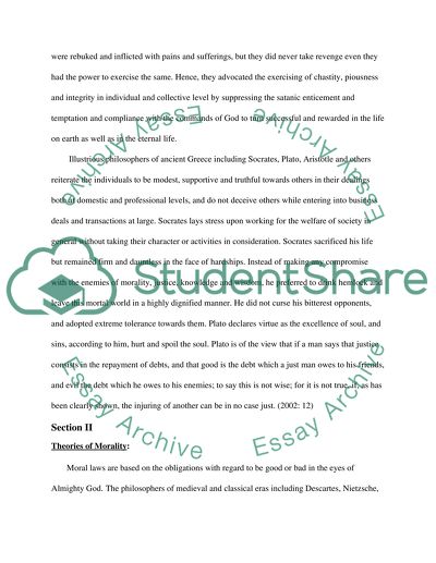 Moral Ethics in Human Behavior