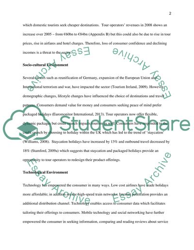 Consolidation in the Tour Operator Industry