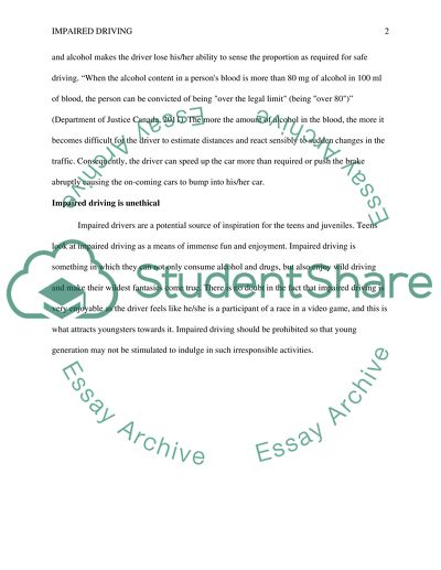 Aspects of Impaired Driving