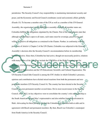 The United Nations and Colombia