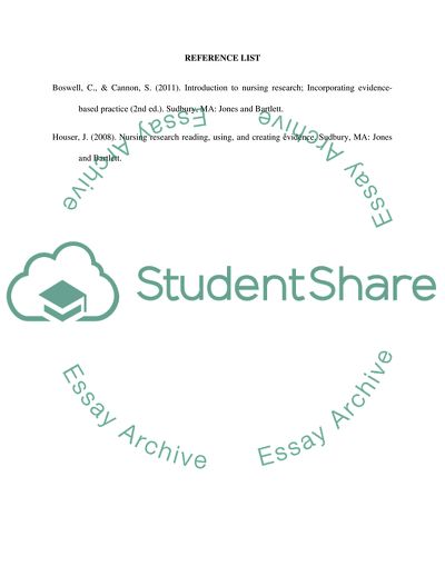 Nursing Research Reading, Using, and Creating Evidence