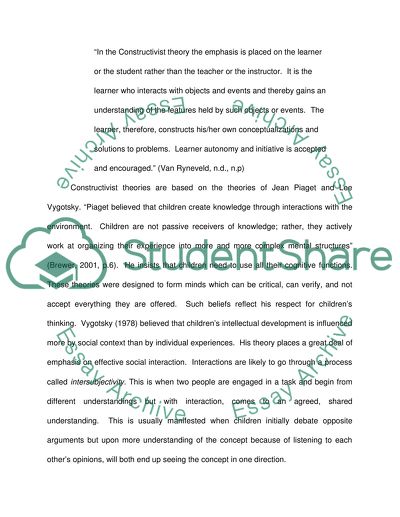 Coming to Terms With Constructivism in the Classroom