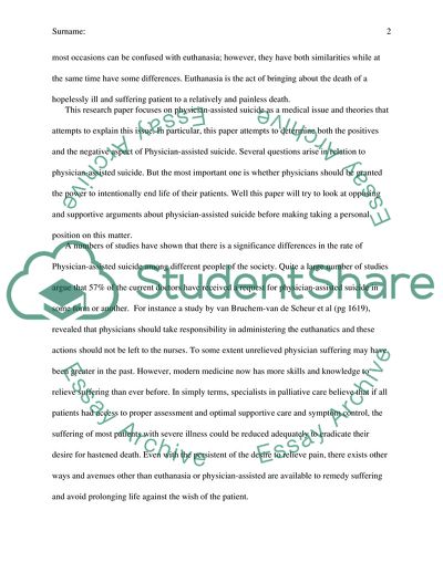 Physician Assisted Suicide