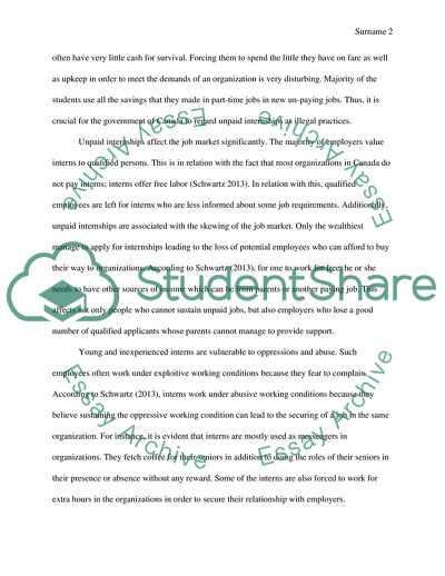 Are Unpaid Internships Legal In Canada