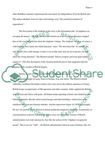 Elephant As A Symbol Of The Colonialism In Orwells Novel