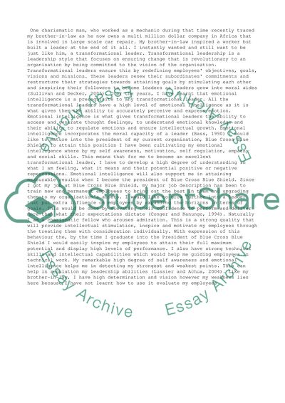 Transforming into a Transformational Leader