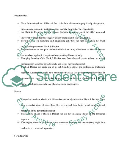 Black & Decker (SWOT analysis)