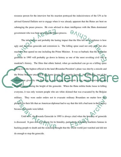 The ghosts of Rwanda