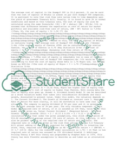 Capital Asset Pricing Model