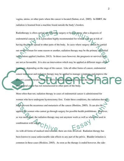 What is the impact of radiotherapy on quality of life and overall survival of patients with endometrial cancer