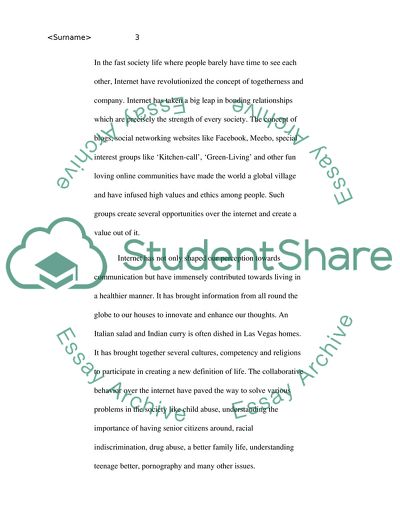 Advantages of the Internet Towards Society