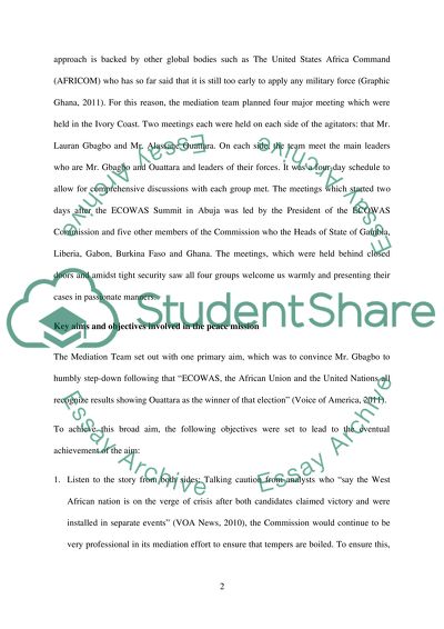 The Political Crisis in Cote dIvoire