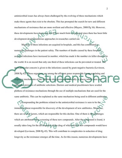 Gram Positive and Gram Negative Drug Resistant Organisms