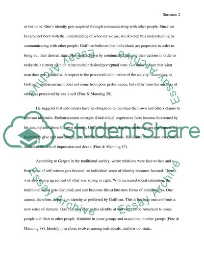 Review on Wood, Goffman, and Gergens reading