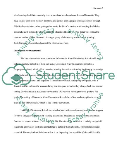 Students with Learning Disabilities