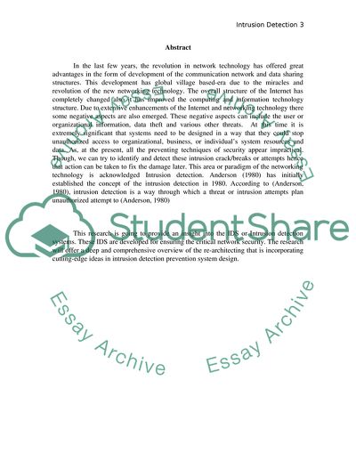 Purpose of Intrusion Detection and Detection Techniques