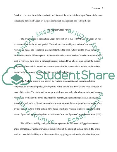 Greek Periods of Art