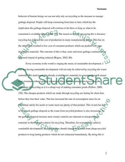 Thinking Beyond Recycling