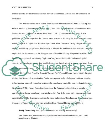 Media coverage, Death of Caylee Anthony, Florida