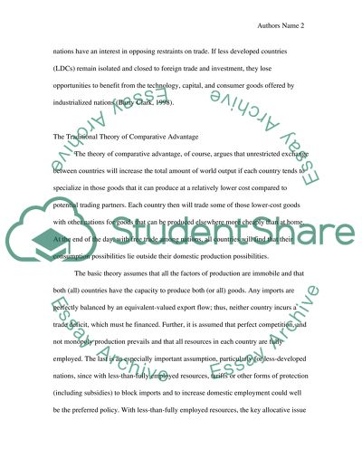 Laws of Comparative Advantage