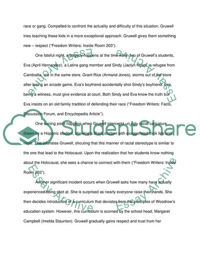 Freedom Writers, Diary Entries about Students Lives