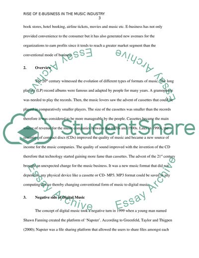 The Rise of E-business in the Music Industry