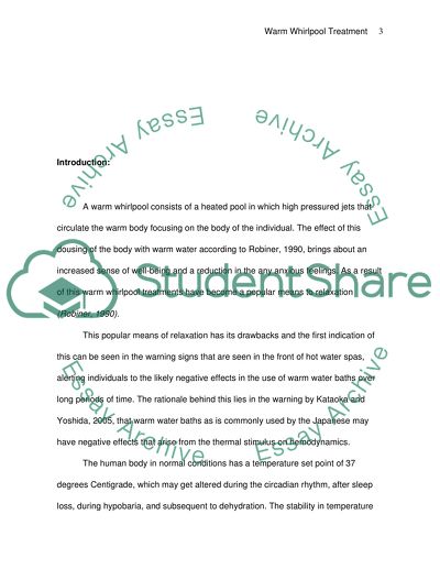 Heart Rate and Blood Pressure Responses to Warm Whirlpool Treatment