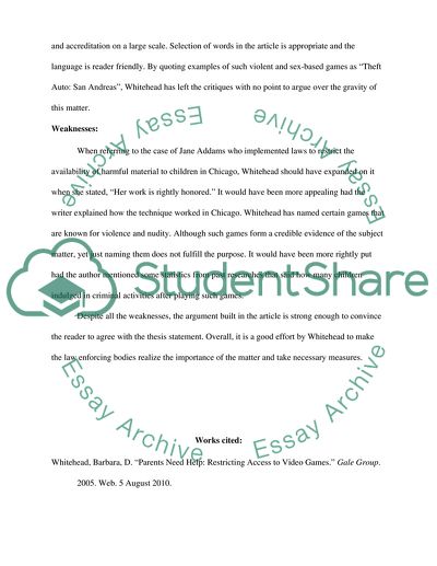 Parents Need Help: Restricting Access to Video Games