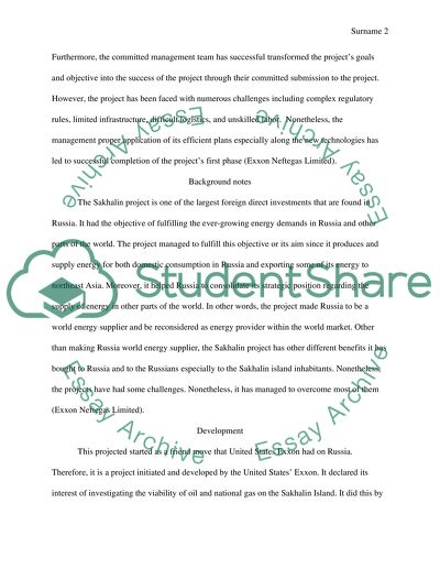 Gas and Oil Development Project