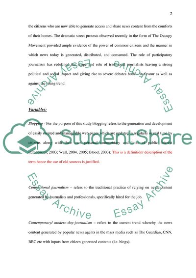 Blogging and Rise of Participatory Journalism - Impact and Implications for Traditional News Media