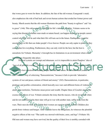 Candide essay on optimism