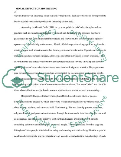 Moral Effects of Advertising