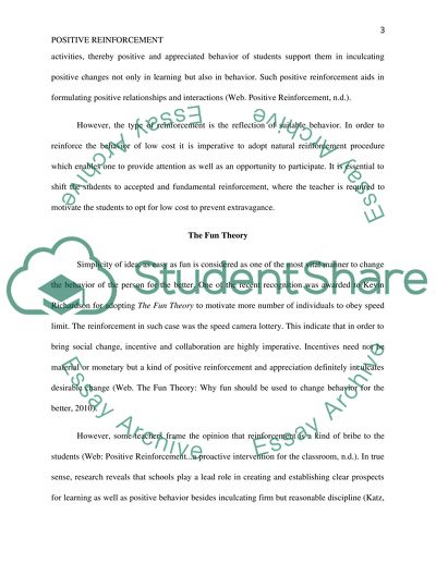 Positive Reinforcement to Change the Behavior