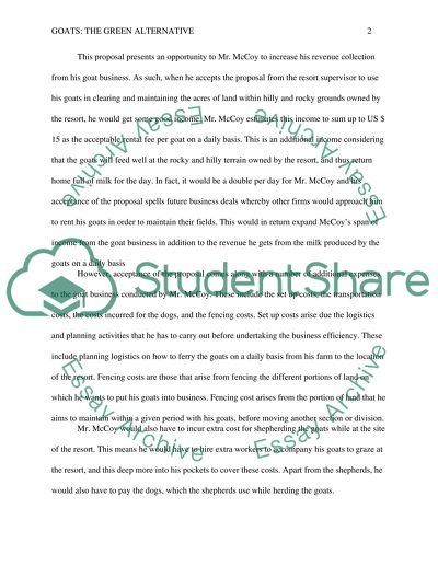 Goats: The Green Alternative (A)