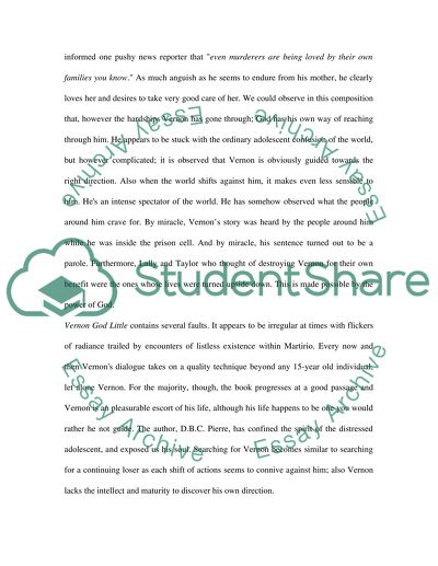 Vernon God Little by D.B.C Pierre