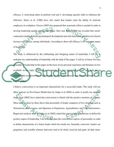 Theory and practice of Leadership